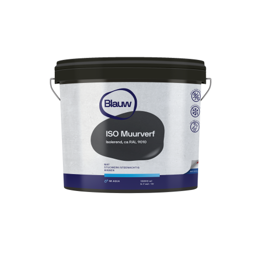 BLAUW ISO Isolatiemuurverf RAL 9010/16/01/03