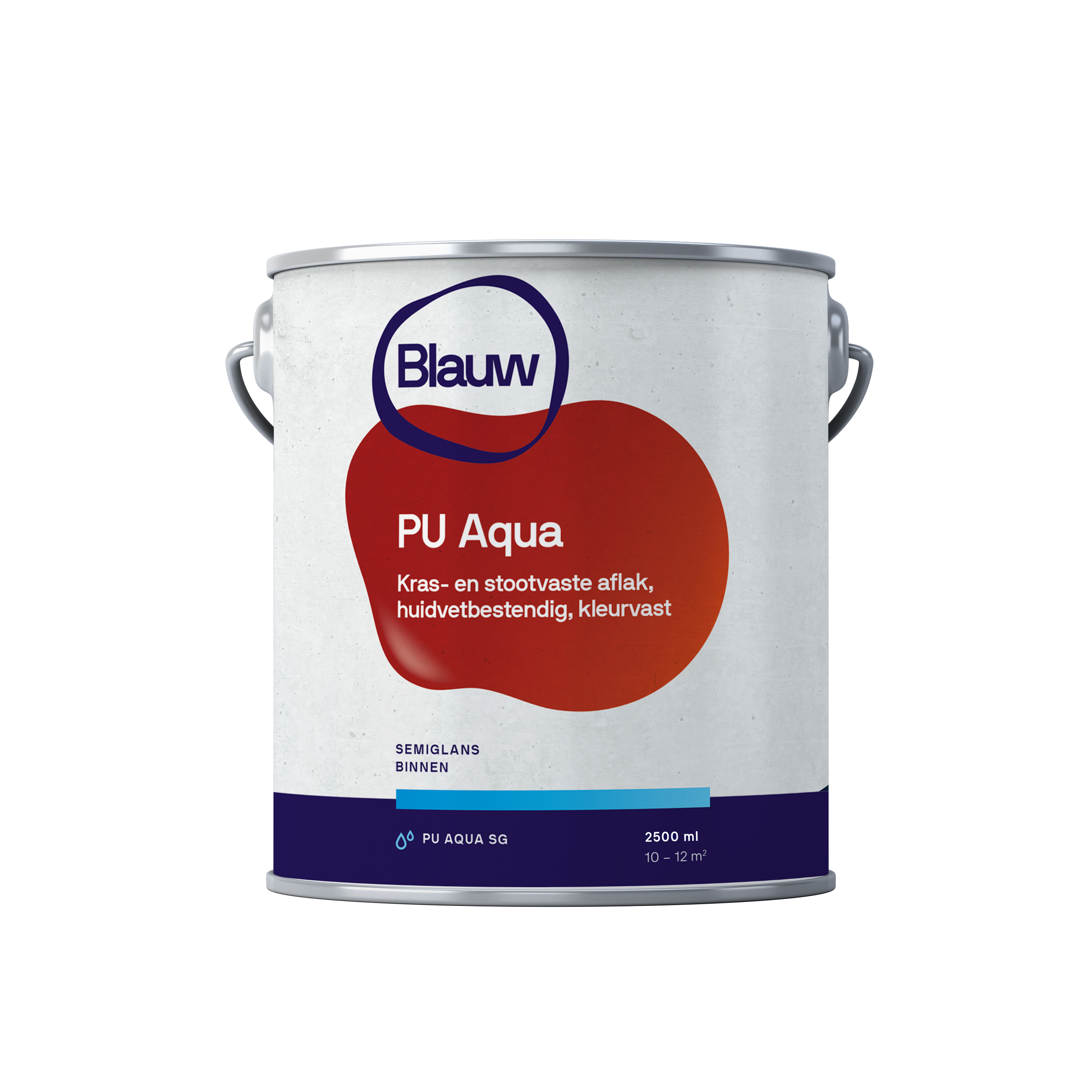 BLAUW PU Aqua Aflak - Semiglans 1 BLAUW PU Aqua Aflak - Semiglans