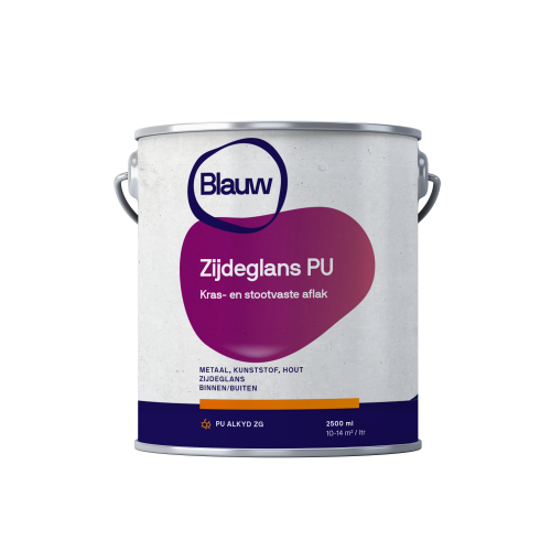 BLAUW PU Zijdeglans Alkyd aflak