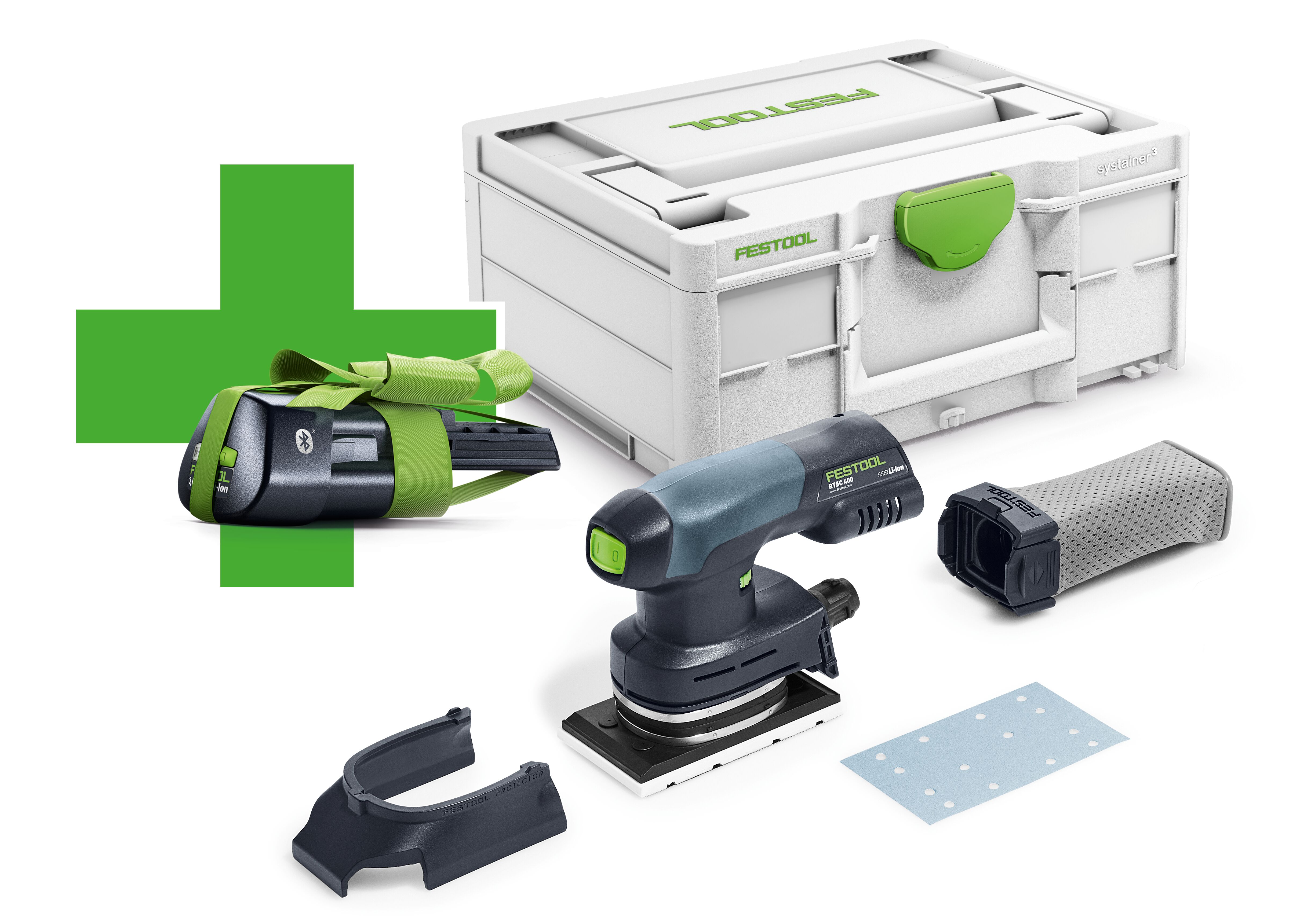 Accu-vlakschuurmachine RTSC 400-Basic-ERGO 577028 met gratis accu