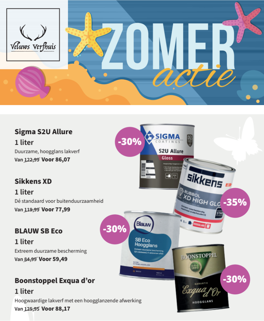 zomeractie categorie