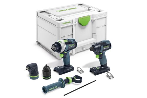 Festool Accu-slagschroevendraaier en Accu-schroefboormachineset TID 18 Basic-Set TPC 18/4 578833