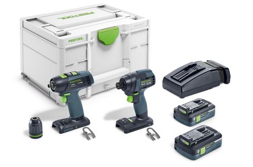 Festool Accu-slagschroevendraaier en Accu-schroefboormachineset TID 18 HPC 4,0 I-Set T18 577244